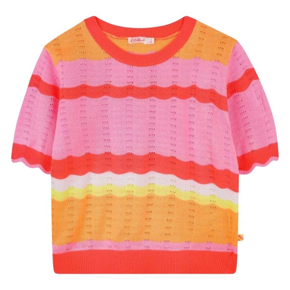 Billieblush Childrens/Kids Colour Block Stripe T-Shirt / Coral